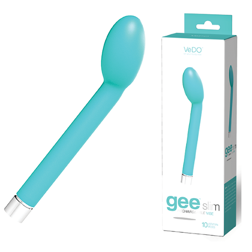 Vedo Gee Slim Rechargeable Bullet - Tease me turquoise